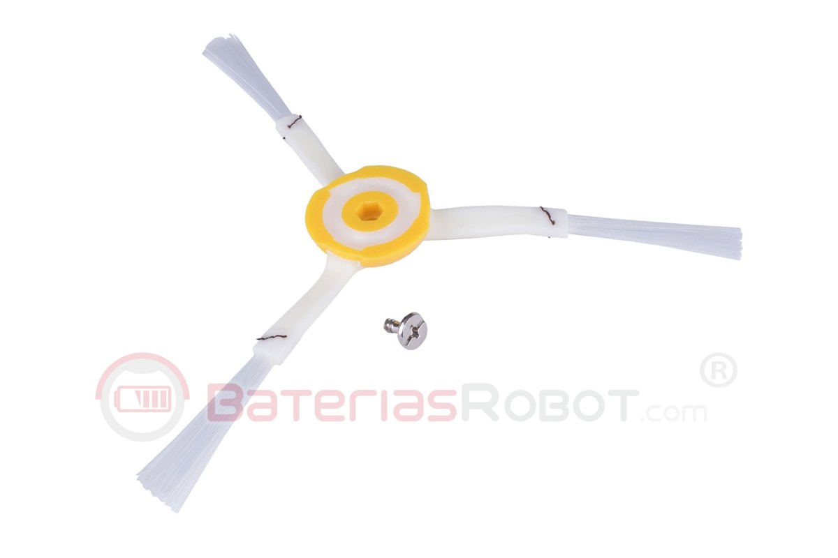 Vhbw 3x Spazzola laterale di ricambio compatibile con iRobot Roomba 866,  886, 900, 980 aspirapolvere, bianco/giallo