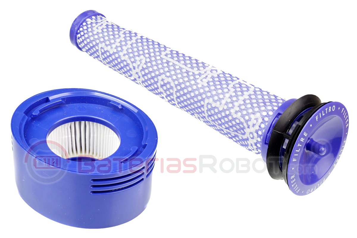 Filtre AeroVac bleu + brosse principale/latérale pour aspirateur