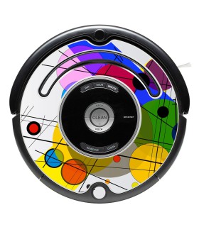 Ragazza di POP-ART. Roomba. Vinile decorativo per Roomba- Serie 500 600